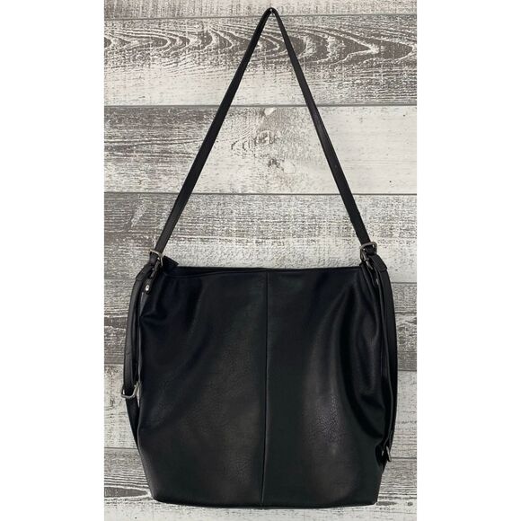 Alaskan Apparel Live Life Happy Black Faux Leather Hand bag - Picture 2 of 12